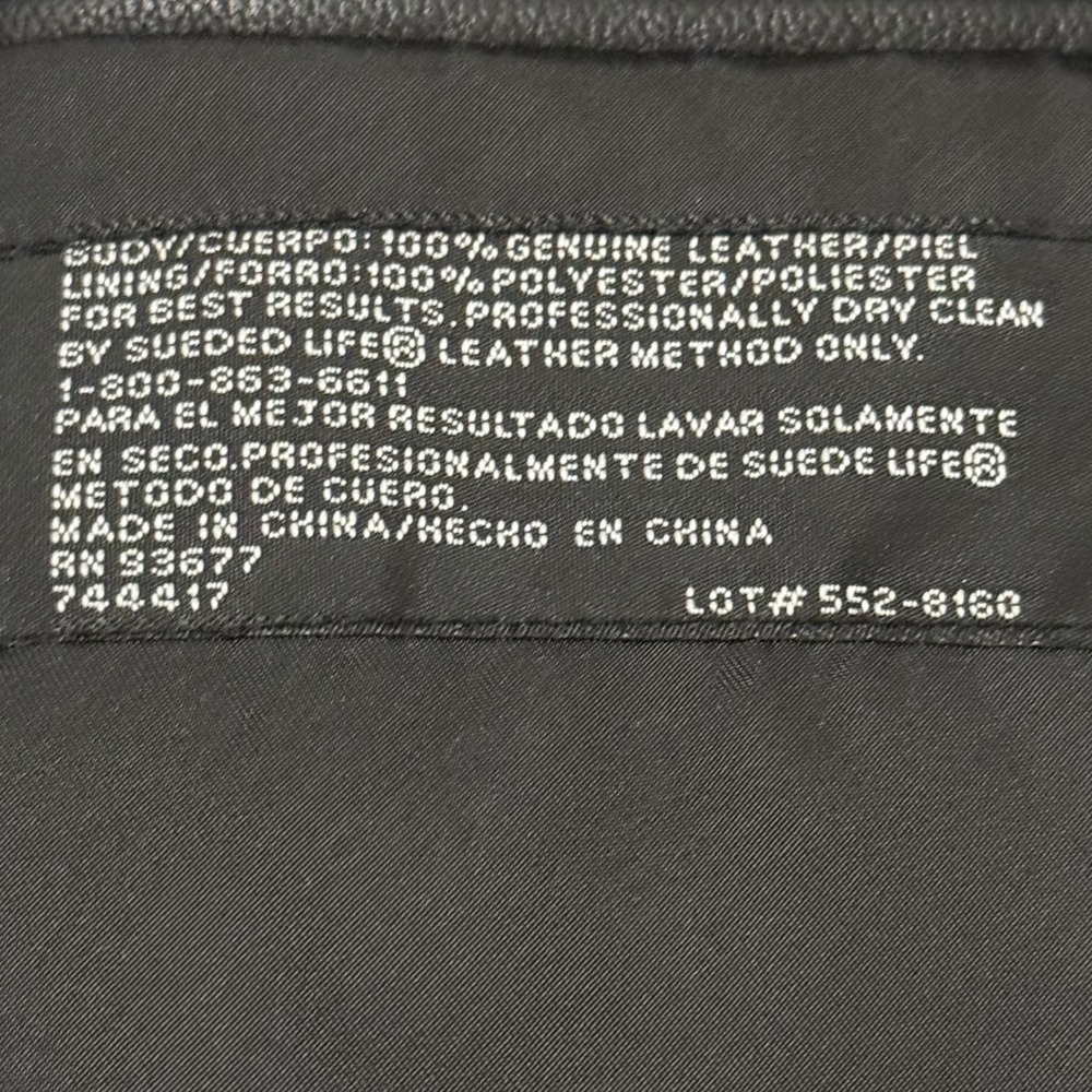 J Ferrar Mens Black Genuine Leather Blazer Jacket 3 Button Lined - Picture 3 of 8
